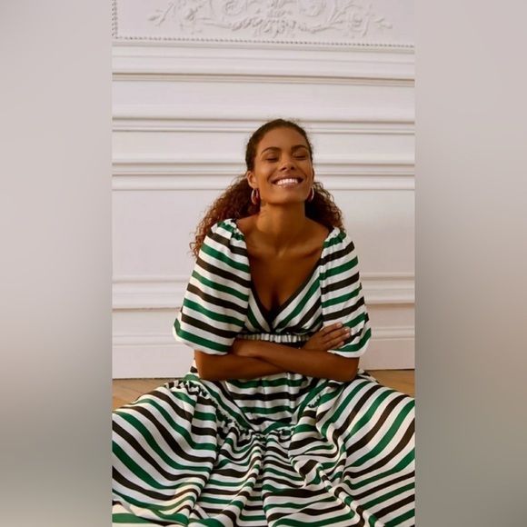 NWT ANTHROPOLOGIE DELFI Sirena Maxi Dress XS‎ - Picture 3 of 14